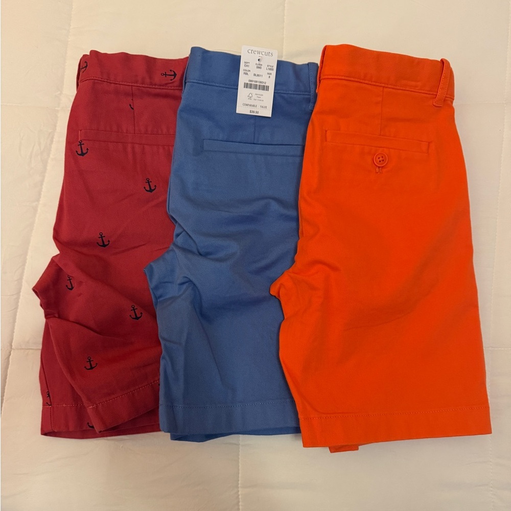 Crewcuts boys shorts x 3 size 8 ALL NWT